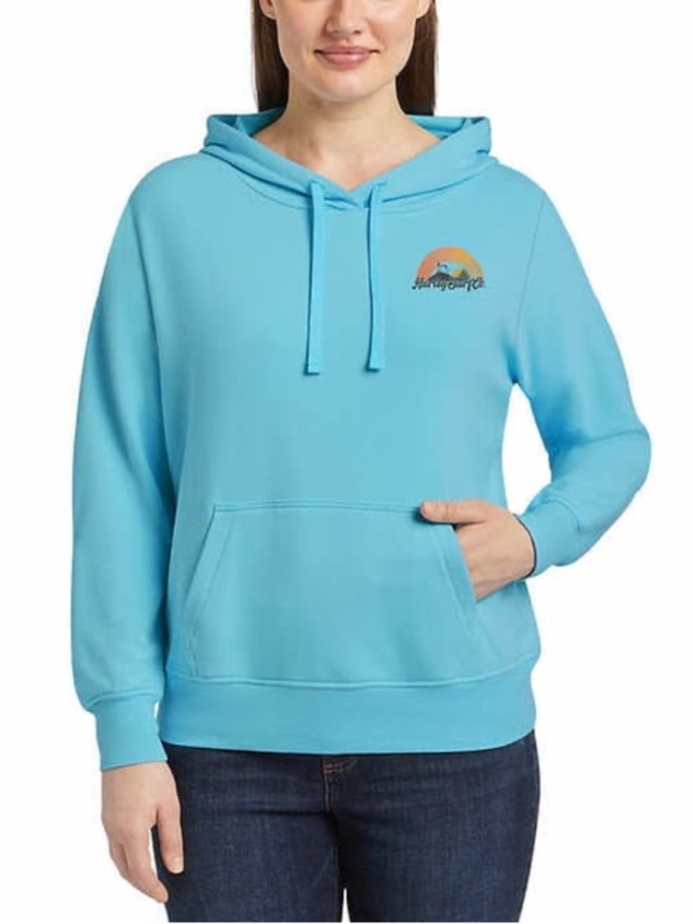 Hurley Women’s Hoodie Sweatshirt Light Blue Size Small S